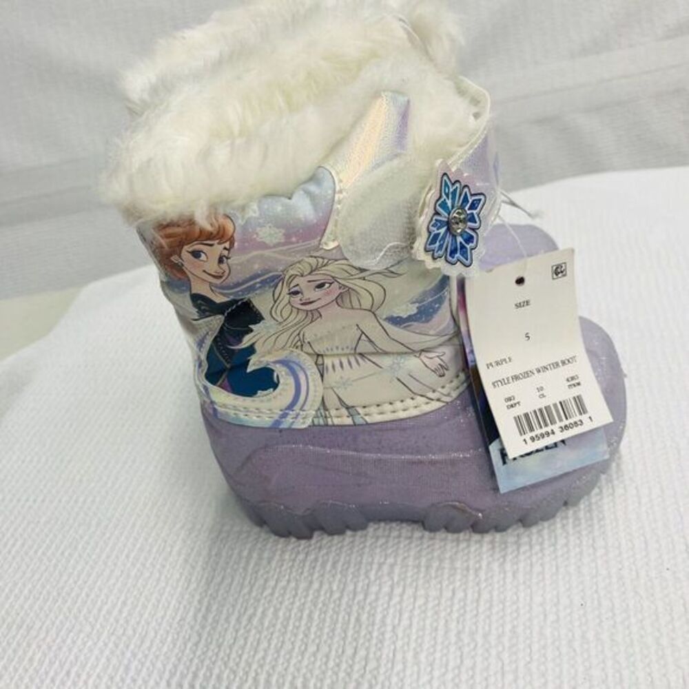 Disney® Frozen Toddler Girl's Lighted Winter Snow Boot Size 5 NEW